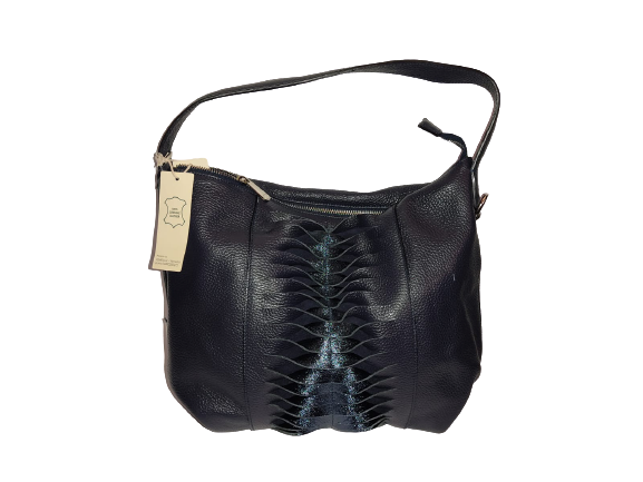 Borsa a Mano/Tracolla Donna PELLETTERIA VENETA - NAVY - D1540 - Blu Scuro