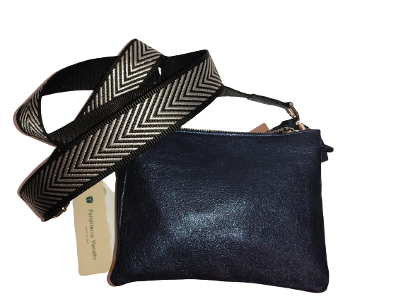 Borsa a Tracolla Donna PELLETTERIA VENETA - Blue - F812-BLU