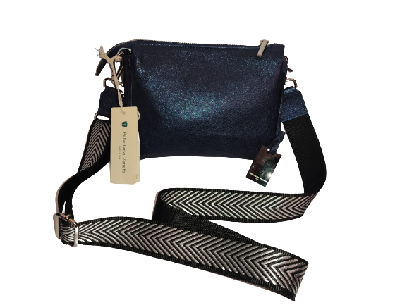 Borsa a Tracolla Donna PELLETTERIA VENETA - Blue - F812-BLU
