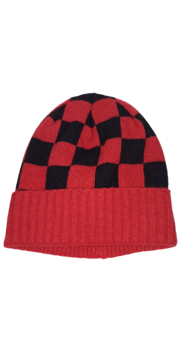 Cappello da Uomo TIRABASSO - Lana & Kashmir - Rosso Nero 80TRB025553