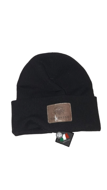 Cappello da Uomo TIRABASSO - Lana & Kashmir - Nero Con Logo 80TRB025411