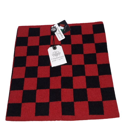Scaldacollo da Uomo TIRABASSO - neck warmer - Rosso Nero 80TRB025553