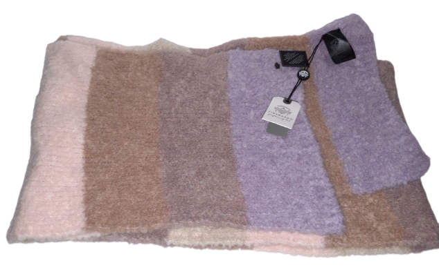 Sciarpa Grande da Donna TIRABASSO - Woman Scarf - Rosa/Marrone/Viola - 80TRB024612