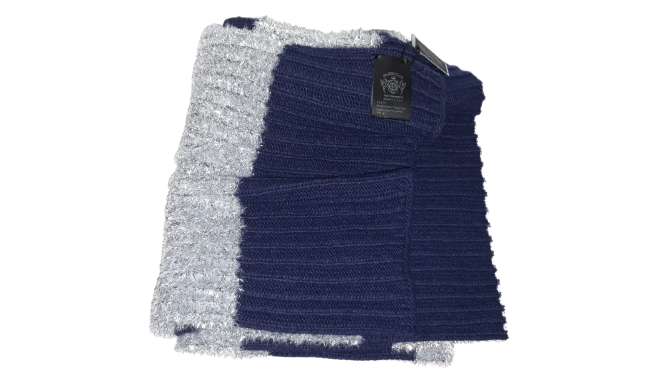 Sciarpa Grande da Donna TIRABASSO - Woman Scarf - Blu & Argento - 80TRB024872