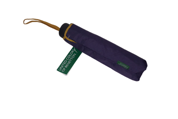 Ombrello Piccolo Unisex UNITED COLORS OF BENETTON- Umbrella - Viola e Striscia gialla 56239