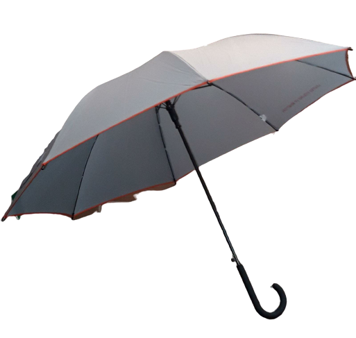 Ombrello Grande Unisex UNITED COLORS OF BENETTON- Umbrella - Grigio Arancio 56044