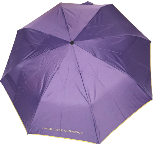 Ombrello Piccolo Unisex UNITED COLORS OF BENETTON- Umbrella - Viola e Striscia gialla 56239