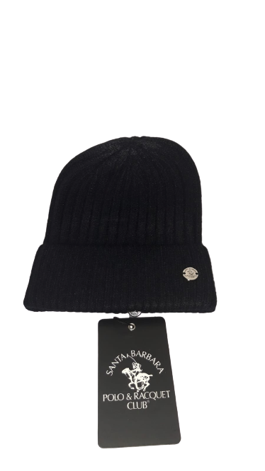 Berretto Invernale Uomo SANTA BARBARA POLO & RAQUET CLUB - Winter Cap Men - Nero / Grigio SB19W405