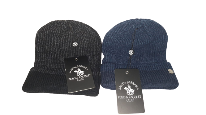 Berretto Invernale Uomo SANTA BARBARA POLO & RACQUET CLUB - Winter Cap Men - Nero / Blu