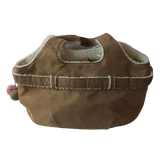 Borsa Shopping Pelliccia per Donna CAMOMILLA - Leather Shopping Bag Woman - Marrone 12903LB