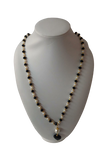 Collana di Perle con Ciondolo di Cuore Nero GEMIR - Pearl Necklace with Black Heart