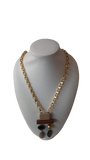 Collana di Catene D'Oro con Ciondolo Resina BYBA BIJOUX - Gold Chain necklace with Pendant/Swarovsky