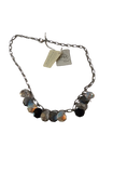 Collana di Catene Argento + Con Ciondolo Pietre Swarovsky colorati BYBA BIJOUX - Silver Chain Necklace with Swarovsky colorful stone