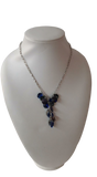 Collana di Catene Argento + Con Ciondolo Pietre Swarovsky colorati BYBA BIJOUX - Silver Chain Necklace with Swarovsky colorful stone - Rosa , Blu , Nero