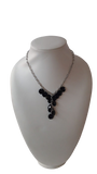 Collana di Catene Argento + Con Ciondolo Pietre Swarovsky colorati BYBA BIJOUX - Silver Chain Necklace with Swarovsky colorful stone - Rosa , Blu , Nero