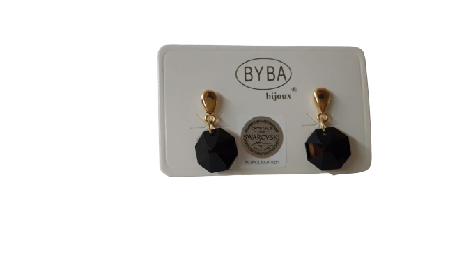 Orecchini Pendenti con Pietra Swarovsky BYBA BIJOUX - Rosa, Bianco , Nero , Giallino