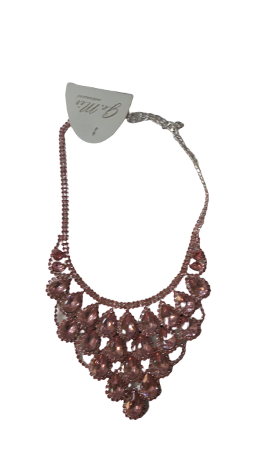 Girocollo con Strass in Rosa Swarovsky GEMIR - Necklace Pink Strass Swarovsky