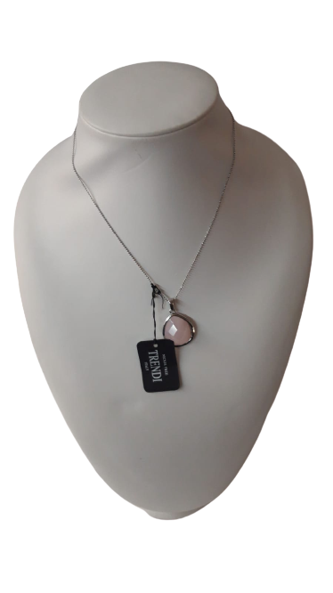 Girocollo con Strass & Ciondolo in Rosa GEMIR - Necklace Pink Strass Pendant