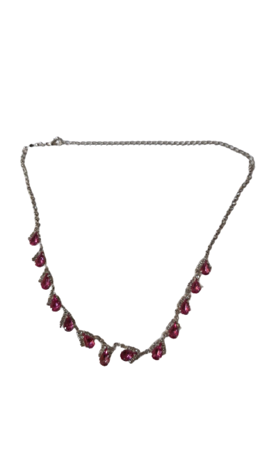 Girocollo Rosa con Swarovsky SWAROVSKI COMPONENTS - Necklace Swarovsky