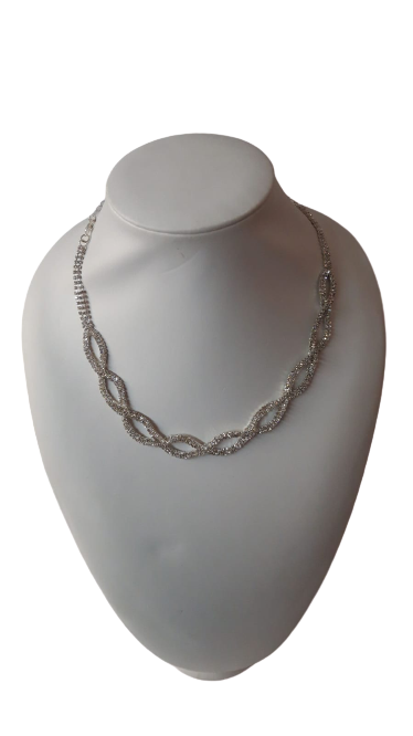 Girocollo Strass Argento Swarovsky GEMIR - Silver Necklace Strass