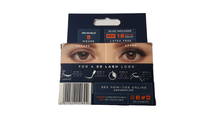 Ciglia Finte EYLURE LONDON DRAMATIC 3D - Fake Eyelashes  Adhesive - 191 / 196