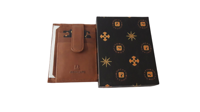 Portafoglio da Uomo RONCATO Pelle - TAN (Marrone Dark Brown) 71