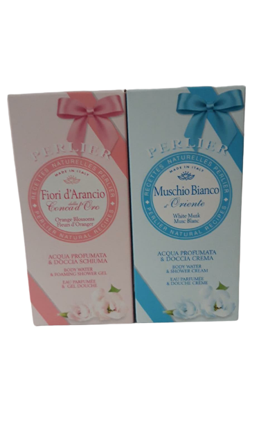 Cofanetto Acqua Profumata & Doccia Crema PERLIER - Shower Cream & Scentend Body Water - 200 ML / 30 ML