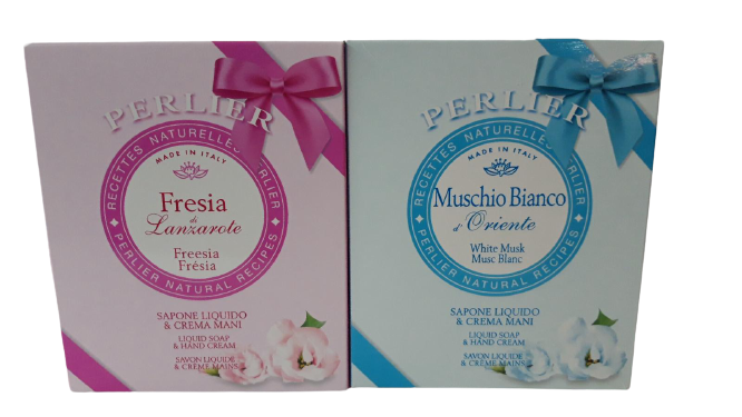 Cofanetto Sapone Liquido & Crema Mani PERLIER - Liquid Soap & Hand Cream - 300 ML / 100 ML