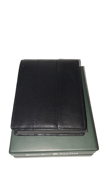 Portafoglio in Pelle Uomo BEVERLY HILLS POLO CLUB - Men Wallet - Moro/Nero/Blu BH-1383