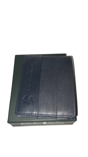 Portafoglio in Pelle Uomo BEVERLY HILLS POLO CLUB - Men Wallet - Moro/Nero/Blu BH-1383