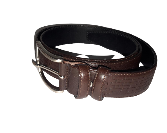 Cintura in Vera pelle MADE IN ITALY - Men's belt - Marrone scuro mattoni