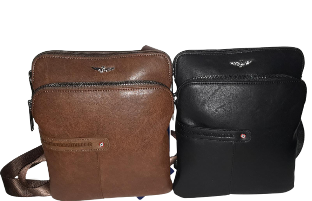 Borsa a Tracolla Uomo AERONAUTICA MILITARE - Nero/ Marrone AM-392