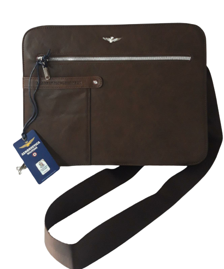 Borsa da lavoro Uomo AERONAUTICA MILITARE - Nero/Marrone AM-394
