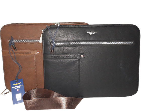 Borsa da lavoro Uomo AERONAUTICA MILITARE - Nero/Marrone AM-394