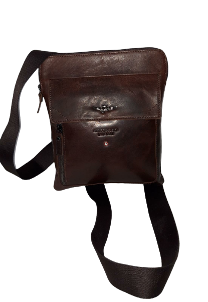 Borsa a Tracolla Uomo AERONAUTICA MILITARE - Marrone Scuro/ Nero AM-302