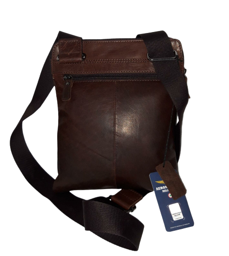 Borsa a Tracolla Uomo AERONAUTICA MILITARE - Marrone Scuro/ Nero AM-302