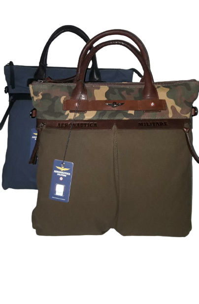 Borsa/Cartella Unisex AERONAUTICA MILITARE - Unisex Bag Blu/Verde AM-383