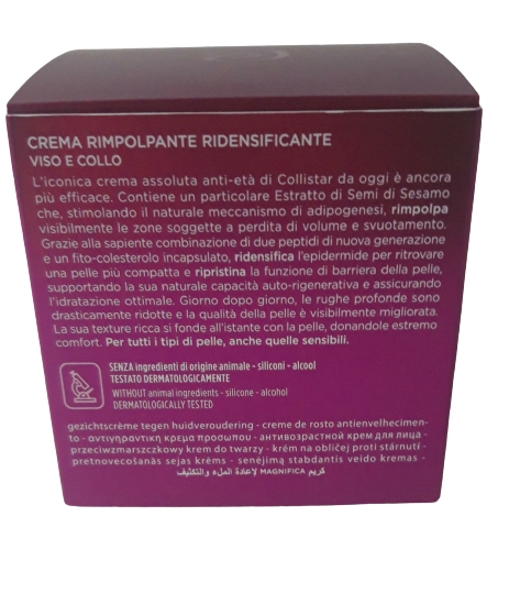 Crema Rimpolpante viso & Collo COLLISTAR -MAGNIFICA replumping cream face & neck - 50 ML