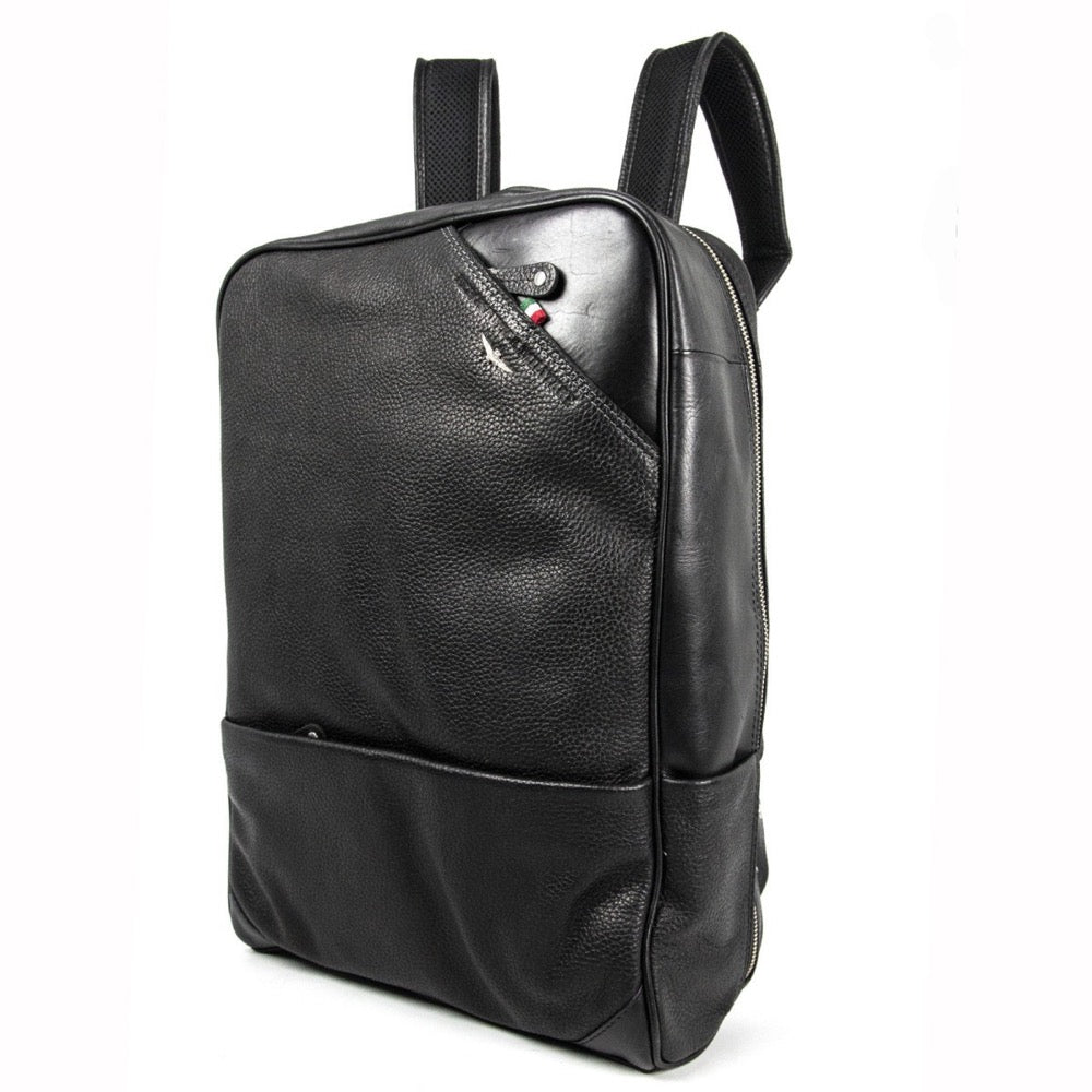 Aeronautica Militare Zaino in vera pelle AM315 Nero