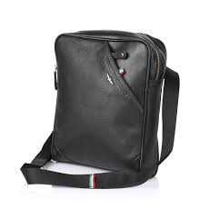Aeronautica Militare Tracolla Vera pelle Uomo AM311 Nero