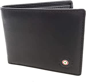 Aeronautica Militare Portafoglio uomo piccolo AM131 vera pelle nero