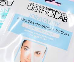 maschera viso idratazione intensa in tessuto di dermolab