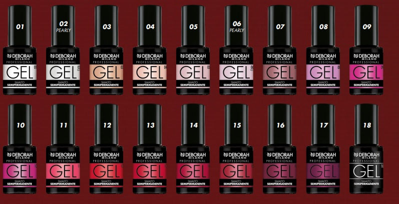 smalto gel semipermanente di deborah milano 01/02/03/04/05/06/07/08/09/10/11/12/13/14/15/16/17/18