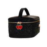 beauty case M queen of hearts di camomilla milano cod.01213 rosso/ nero