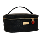 beauty case M queen of hearts di camomilla milano cod.01213 rosso/ nero