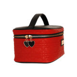 beauty case M queen of hearts di camomilla milano cod.01213 rosso/ nero