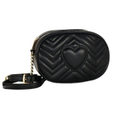 borsa a tracolla solo cuore di camomilla milano cod.02143 nero/ oro/ argento/ cipria/bordeaux