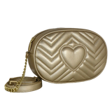 borsa a tracolla solo cuore di camomilla milano cod.02143 nero/ oro/ argento/ cipria/bordeaux