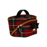 Beauty bag S tartan touch rosso di camomilla Milano cod.03755