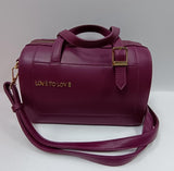 borsa a bauletto donna della linea Love to Love art LO-252 nero/ vinaccio/ toupe/ azzurro verde/ verde militare/ rosso